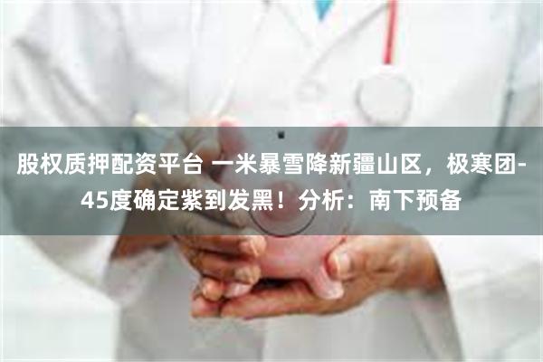 股权质押配资平台 一米暴雪降新疆山区，极寒团-45度确定紫到发黑！分析：南下预备