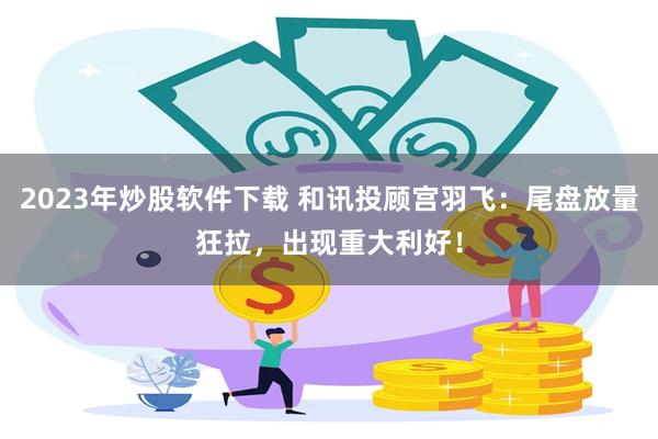 2023年炒股软件下载 和讯投顾宫羽飞：尾盘放量狂拉，出现重大利好！