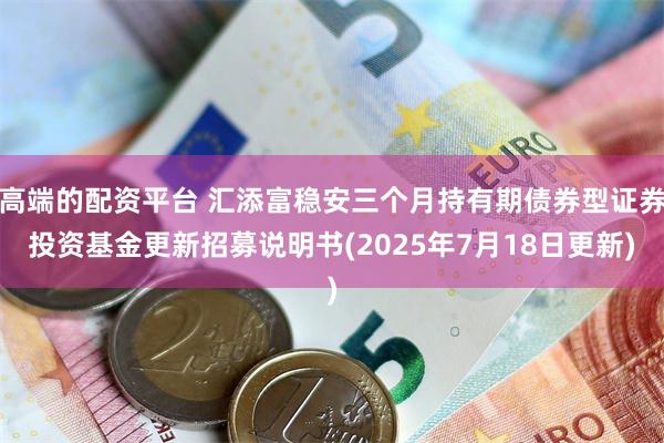 高端的配资平台 汇添富稳安三个月持有期债券型证券投资基金更新招募说明书(2025年7月18日更新)